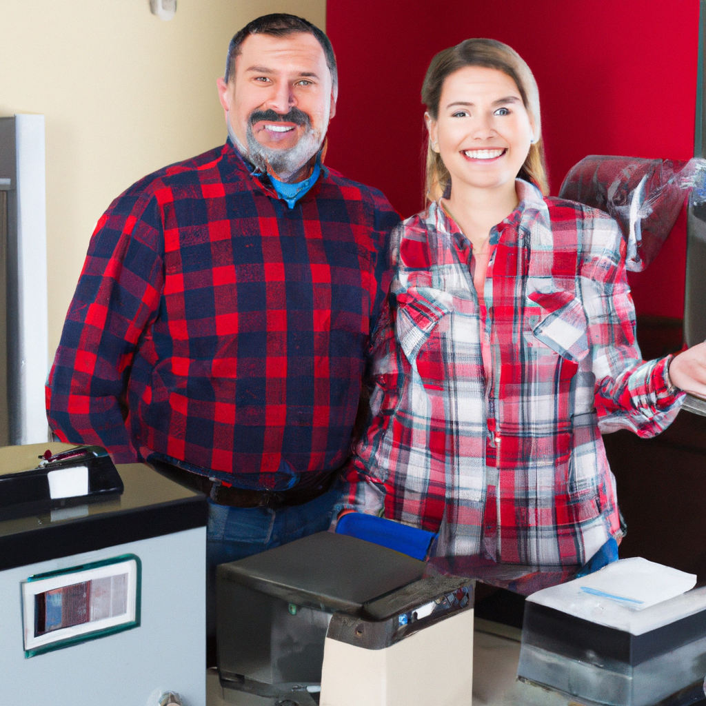 Casal de clientes satisfeitos