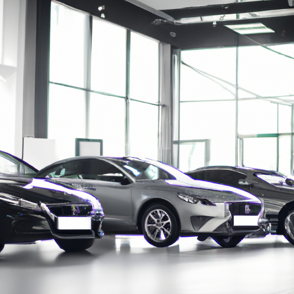 Showroom de carros de luxo moderno